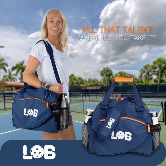 LOB Pickleball Bag - Lightweight Tote Carry Bag for men and women, Fits 2 Paddle - Picture 6 of 14